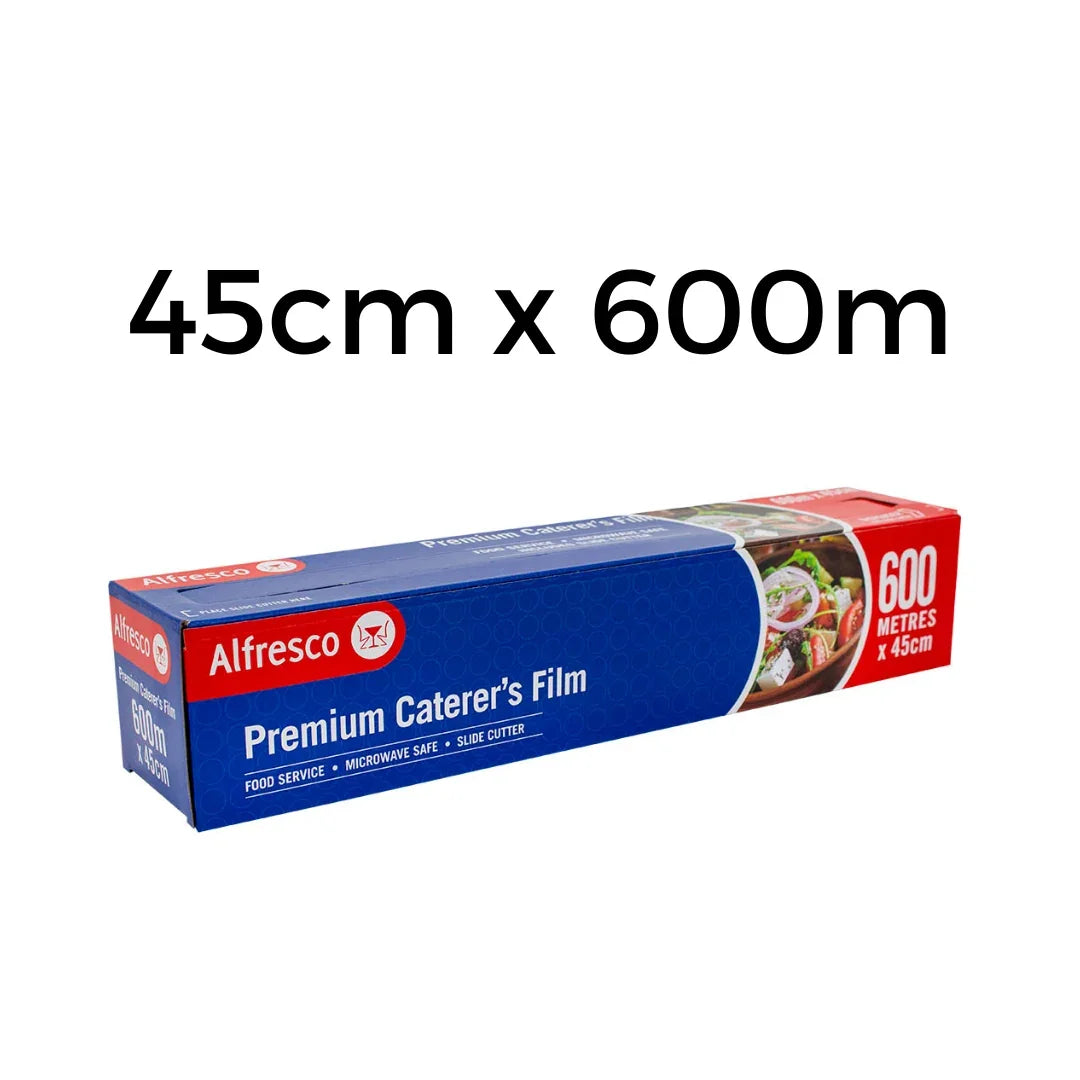 Alfresco Premium Caterer's Film, 45cm x 600m, microwave safe food wrap