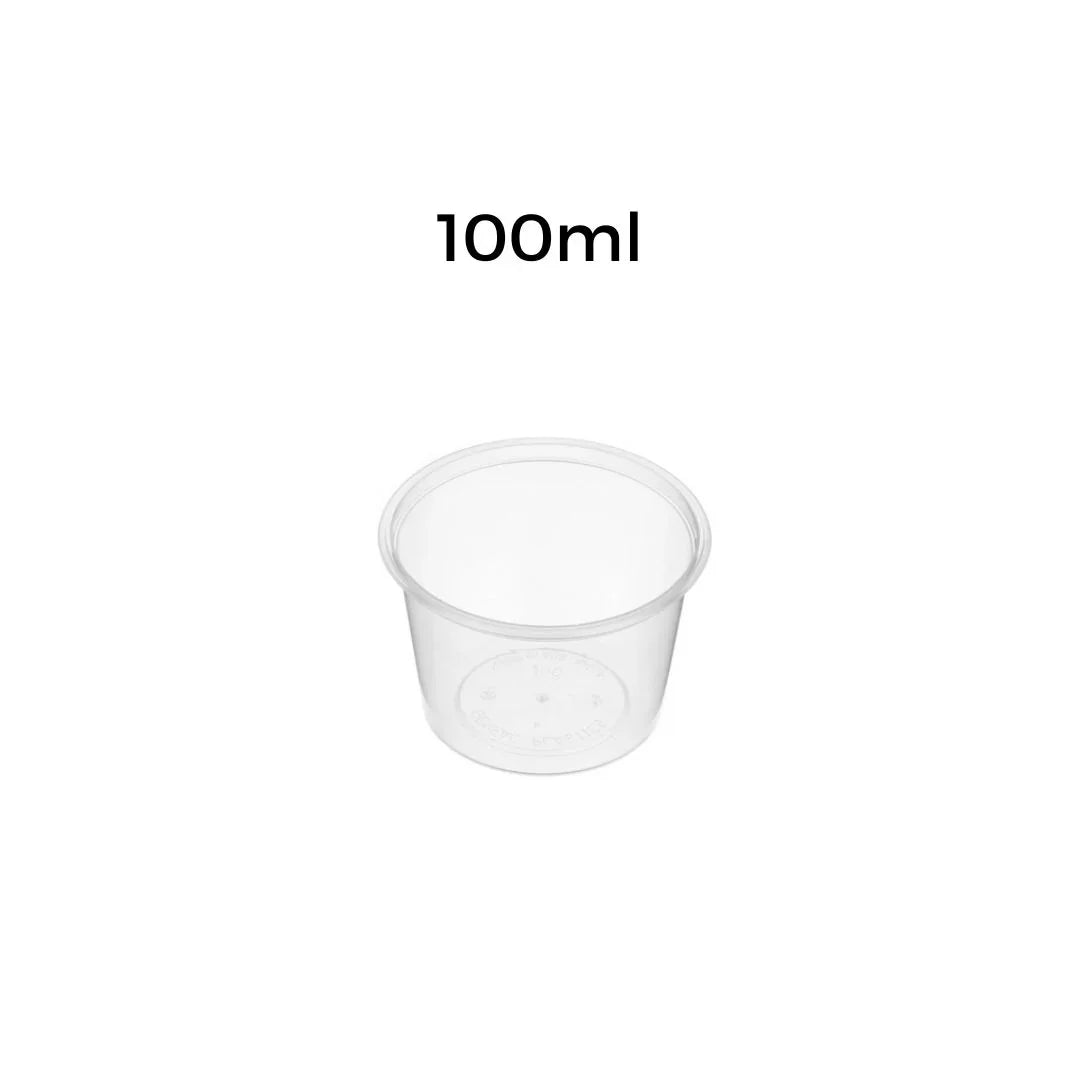 Clear plastic 100ml disposable catering cup