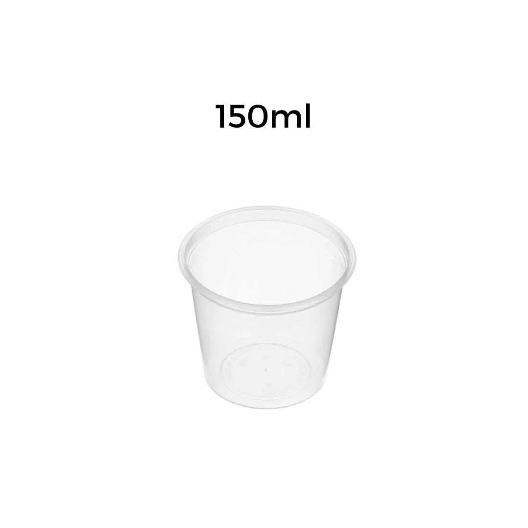 Clear plastic 150ml disposable catering cup