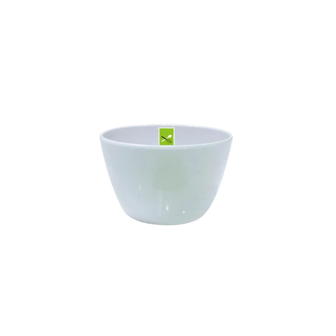 White plastic disposable serving bowl