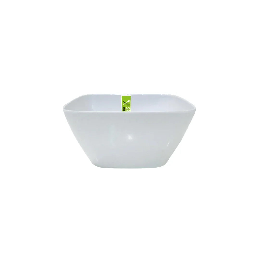 White square plastic disposable catering bowl