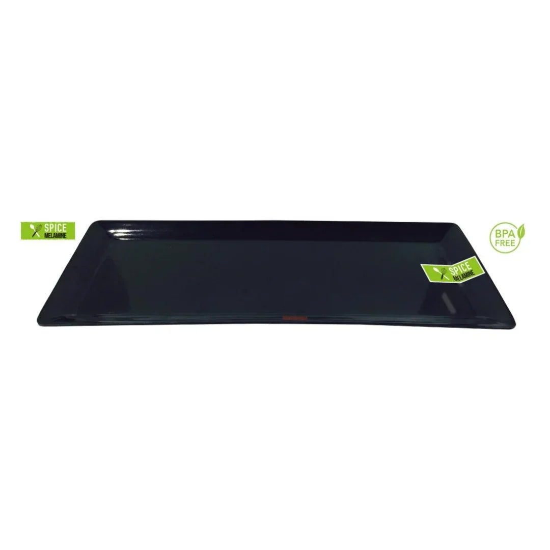 Black rectangular Spice Melamine serving tray, BPA free