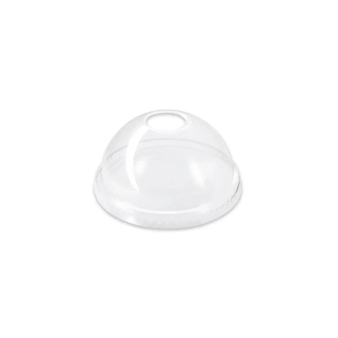 Clear plastic dome lid for disposable catering cups
