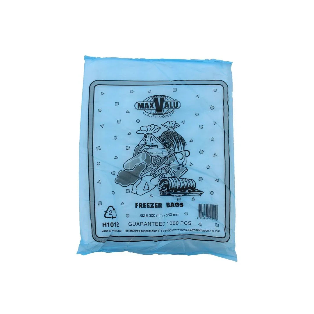 MaxValu freezer bags, 300mm x 250mm, pack of 1000 pieces