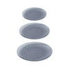 Silver Rim Black Dimple Plates - 10PK