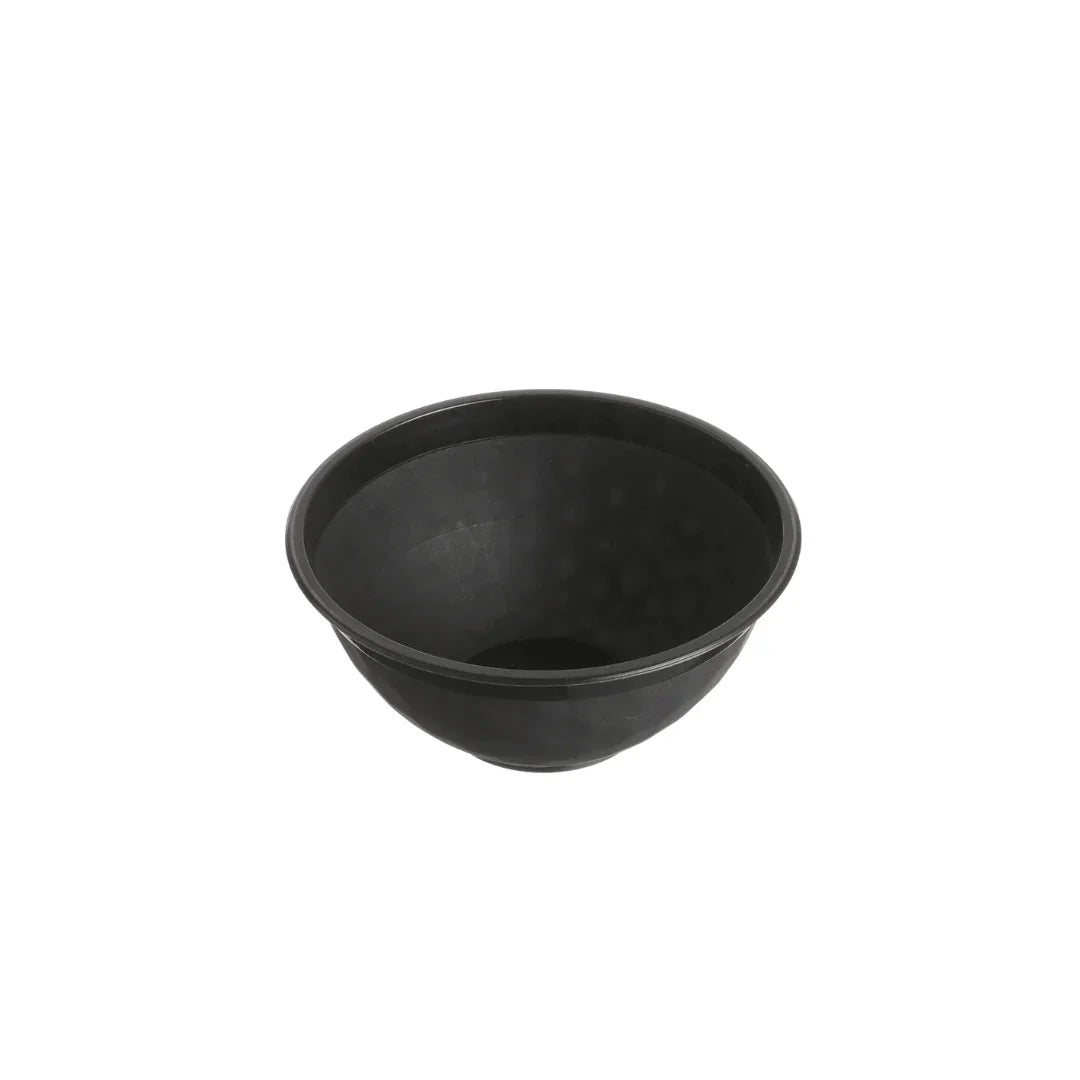 Black disposable plastic bowl for catering and food packaging