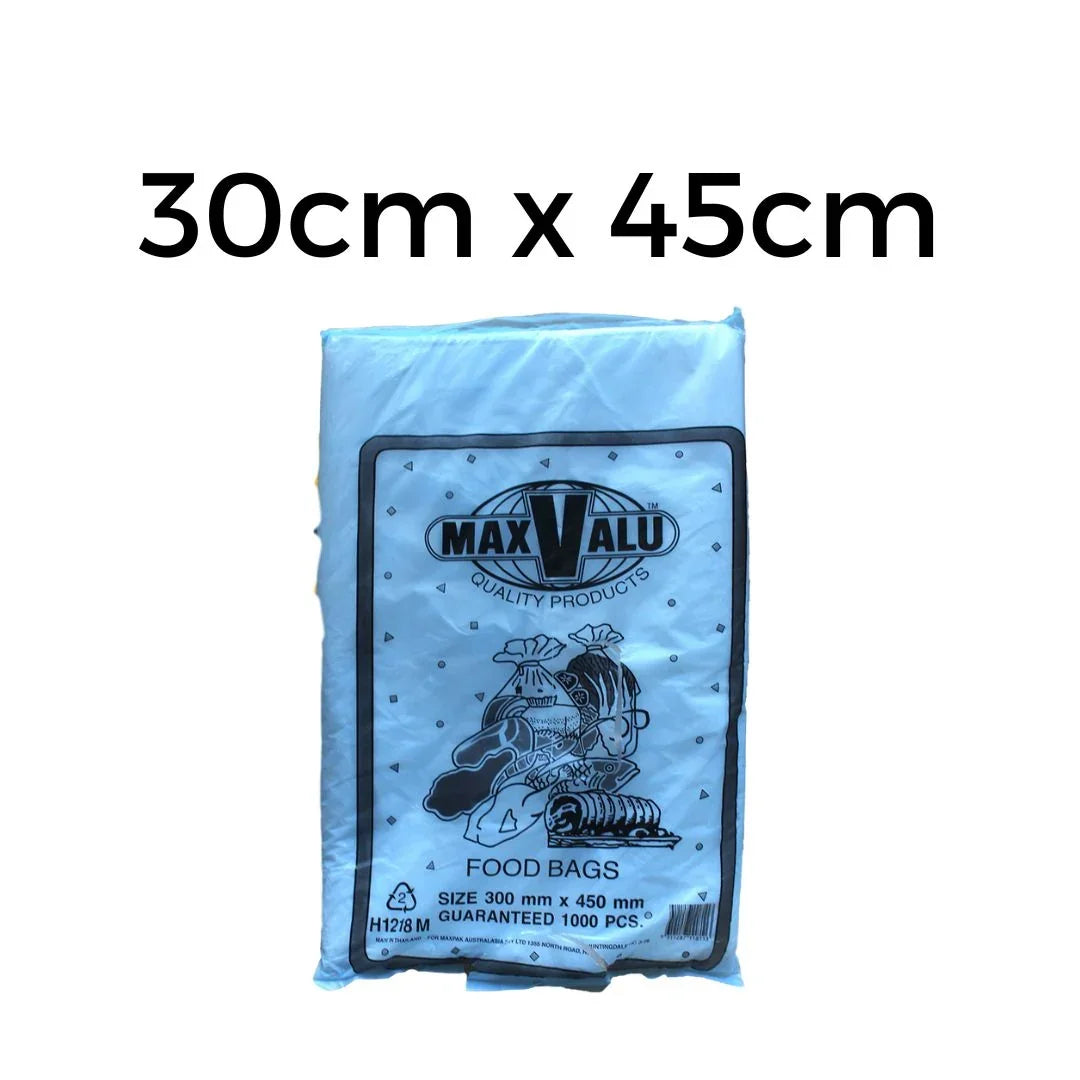 MaxValu food bags, size 300mm x 450mm, pack of 1000 pieces