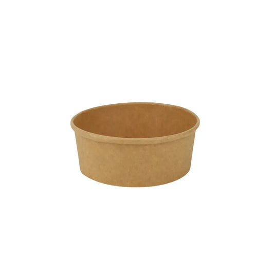 Kraft brown disposable paper catering bowl for food packaging