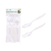 Plastic Clear Serving Spoons & Forks - 6PK