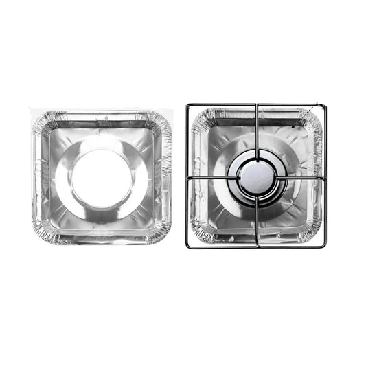 Square disposable aluminium foil catering trays with matching metal wire racks