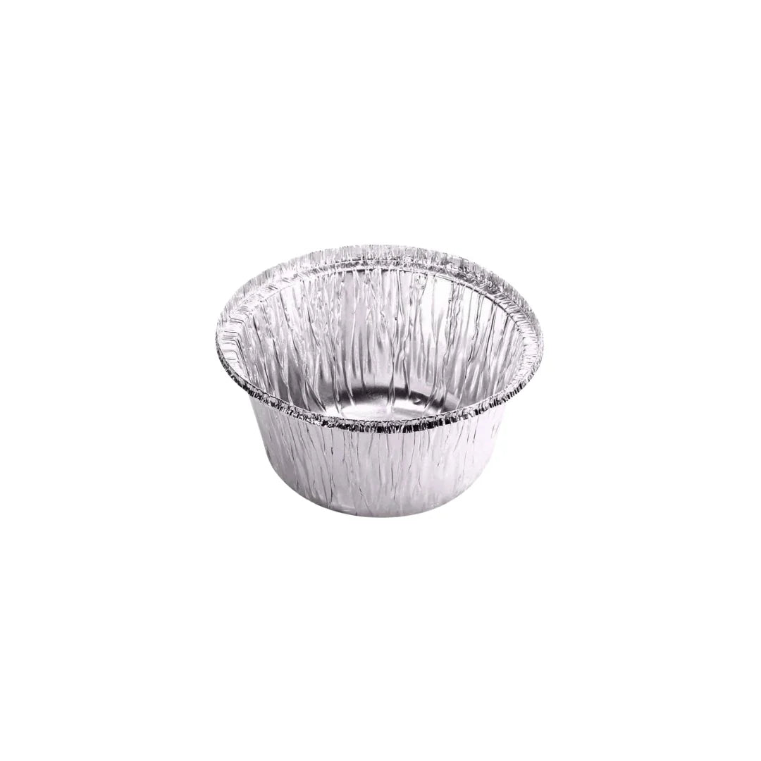 Single disposable aluminum foil tartlet tin for baking and catering