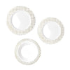 Gold Dot Rim Plates & Bowls - 6PK