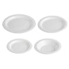 White Plastic Plates & Bowls - 50PK