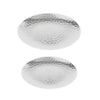 Silver Rim Clear Dimple Plates - 10PK