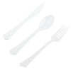 White Plastic Cutlery - 40PK